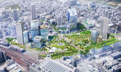Panoramic view of GRAND GREEN OSAKA (rendering of completed project)