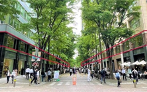 Offices located on the second floors of buildings straddling Marunouchi Nakadori