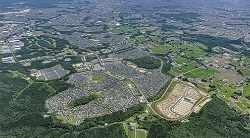 Panoramic view of Izumi Park Town